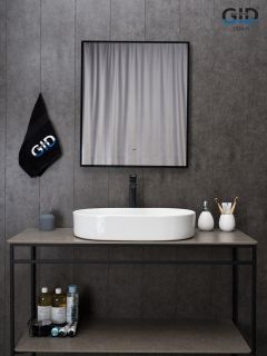 Раковина Gid D1479 51203 накладная белая 61x38.5x12